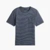 Gestreepte T-shirt met zak van linnenmix Gestreepte T-shirt met zak van linnenmix
