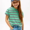 Gestreepte T-shirt met zak voor kinderen Gestreepte T-shirt met zak voor kinderen