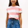 Gestreepte T-shirt met zak voor kinderen Gestreepte T-shirt met zak voor kinderen