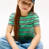 Gestreepte T-shirt met zak voor kinderen Gestreepte T-shirt met zak voor kinderen