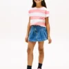 Gestreepte T-shirt met zak voor kinderen Gestreepte T-shirt met zak voor kinderen
