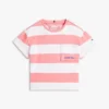 Gestreepte T-shirt met zak voor kinderen Gestreepte T-shirt met zak voor kinderen