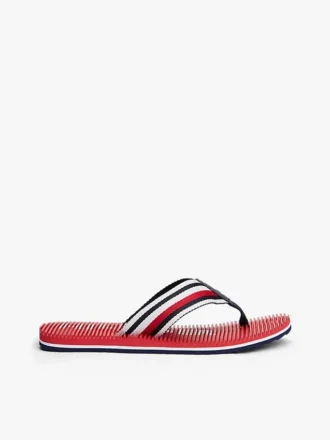 Gestreepte teenslippers