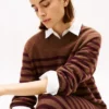 Gestreepte wol-kasjmier sweaterjurk Gestreepte wol-kasjmier sweaterjurk