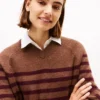 Gestreepte wol-kasjmier sweaterjurk Gestreepte wol-kasjmier sweaterjurk
