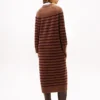 Gestreepte wol-kasjmier sweaterjurk Gestreepte wol-kasjmier sweaterjurk