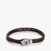 Gevlochten leren armband Gevlochten leren armband
