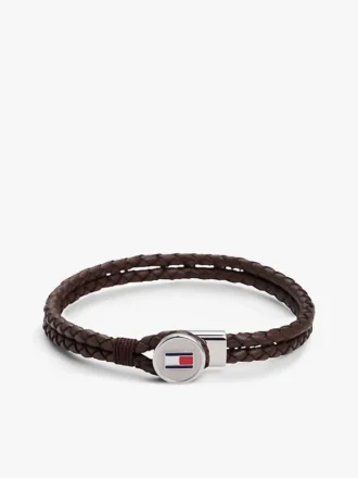 Gevlochten leren armband Gevlochten leren armband