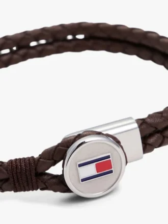 Gevlochten leren armband Gevlochten leren armband