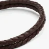Gevlochten leren armband Gevlochten leren armband