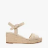 Geweven espadrille-sandaal met sleehak Geweven espadrille-sandaal met sleehak