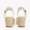 Geweven espadrille-sandaal met sleehak Geweven espadrille-sandaal met sleehak
