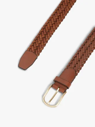 Geweven leren riem