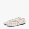 Geweven Mary Jane-ballerina van gemengd leer Geweven Mary Jane-ballerina van gemengd leer