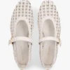 Geweven Mary Jane-ballerina van gemengd leer Geweven Mary Jane-ballerina van gemengd leer