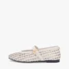 Geweven Mary Jane-ballerina van gemengd leer Geweven Mary Jane-ballerina van gemengd leer