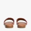Geweven slippers met monogram en strepen Geweven slippers met monogram en strepen