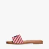 Geweven slippers met monogram en strepen Geweven slippers met monogram en strepen