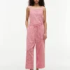Gingham-broek van linnenmix Gingham-broek van linnenmix