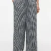 Gingham-broek van linnenmix Gingham-broek van linnenmix
