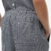 Gingham-broek van linnenmix Gingham-broek van linnenmix