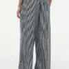 Gingham-broek van linnenmix Gingham-broek van linnenmix