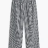 Gingham-broek van linnenmix Gingham-broek van linnenmix