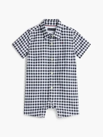 Gingham-overall voor baby’s