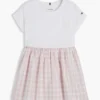 Gingham Seersucker-combinatiejurk voor kinderen