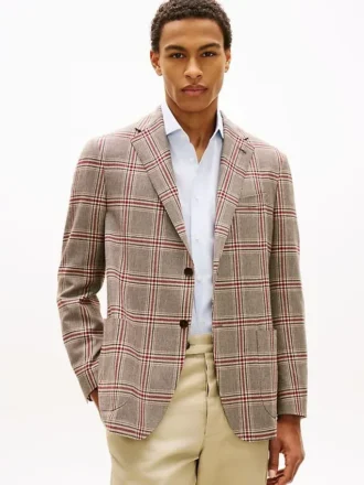 Glen Plaid-blazer van wolmix