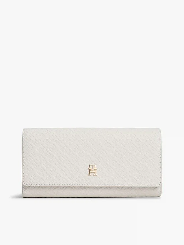 Grote portemonnee met monogram over het hele oppervlak Grote portemonnee met monogram over het hele oppervlak