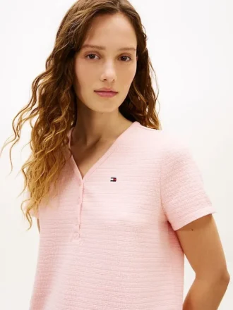 Henley T-shirt & korte Shorts-pyjamaset