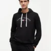 Hilfiger Logo Pique Sleep Hoodie Hilfiger Logo Pique Sleep Hoodie