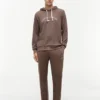 Hilfiger Logo Pique Sleep Hoodie Hilfiger Logo Pique Sleep Hoodie