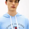 Hilfiger Logo Pique Sleep Hoodie Hilfiger Logo Pique Sleep Hoodie