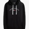 Hilfiger Logo Pique Sleep Hoodie Hilfiger Logo Pique Sleep Hoodie
