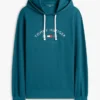 Hilfiger Logo Pique Sleep Hoodie Hilfiger Logo Pique Sleep Hoodie
