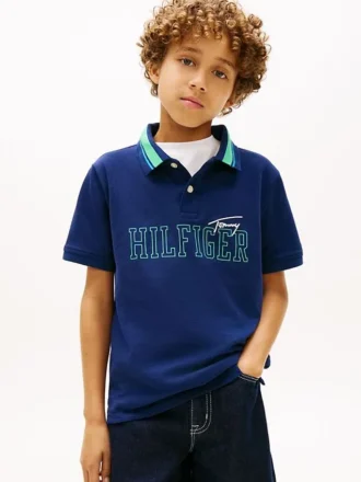 Hilfiger-logo stretchpolo voor kinderen