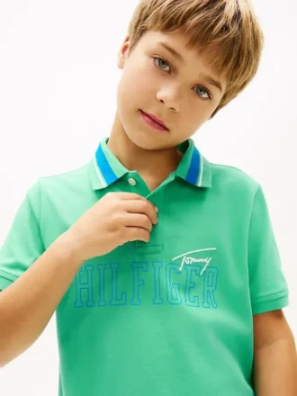 Hilfiger-logo stretchpolo voor kinderen