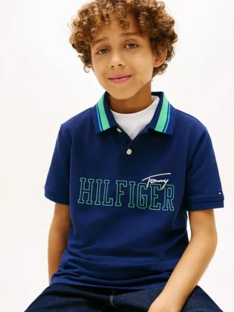 Hilfiger-logo stretchpolo voor kinderen