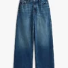 Hoge jeans met wijde pijpen Hoge jeans met wijde pijpen
