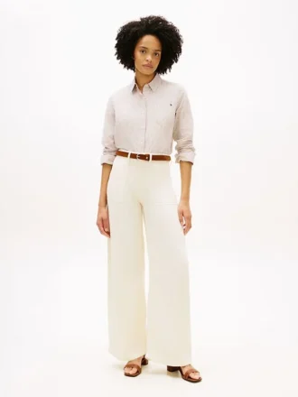 Hoge stretch utility-Jeans met wijde pijpen