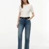 Hoge taille klassieke rechte Jeans Hoge taille klassieke rechte Jeans