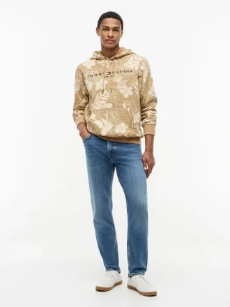 Hoodie met geborstelde binnenkant en tropische print Hoodie met geborstelde binnenkant en tropische print