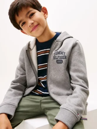 Hoodie met rits en logo voor kinderen