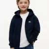 Hoodie met rits en ton-sur-ton vlag voor kinderen Hoodie met rits en ton-sur-ton vlag voor kinderen