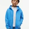 Hoodie met rits en ton-sur-ton vlag voor kinderen