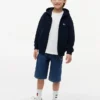 Hoodie met rits en ton-sur-ton vlag voor kinderen Hoodie met rits en ton-sur-ton vlag voor kinderen