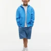 Hoodie met rits en ton-sur-ton vlag voor kinderen