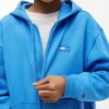 Hoodie met rits en ton-sur-ton vlag voor kinderen